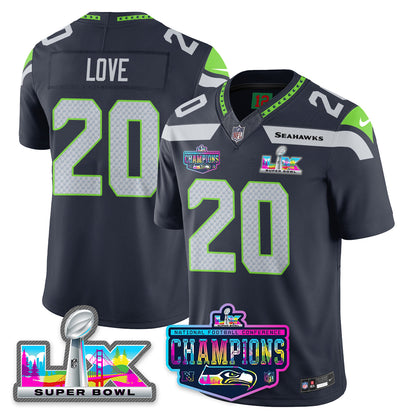 Women's SEA 2025 Vapor Limited Jersey - NFC Champions Limited Patch - All Stitched