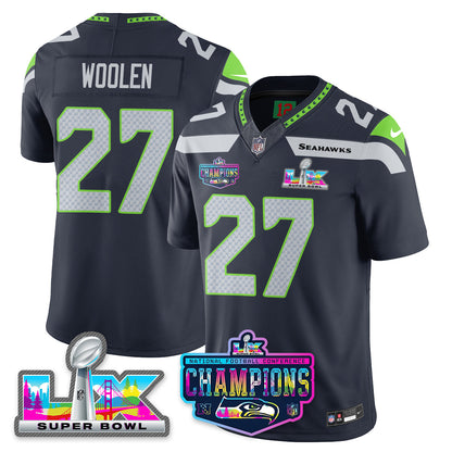 Women's SEA 2025 Vapor Limited Jersey - NFC Champions Limited Patch - All Stitched