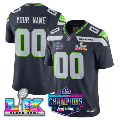 Women's SEA 2025 Vapor Limited Jersey - NFC Champions Limited Patch - All Stitched
