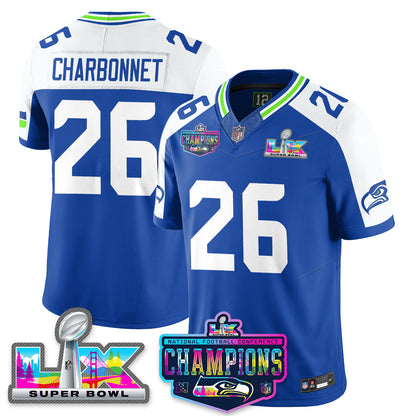 Women's SEA 2025 Vapor Limited Jersey - NFC Champions Limited Patch - All Stitched