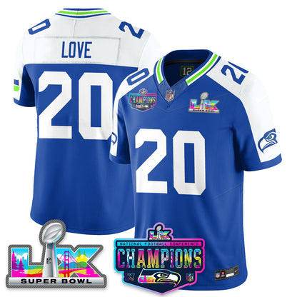 Women's SEA 2025 Vapor Limited Jersey - NFC Champions Limited Patch - All Stitched