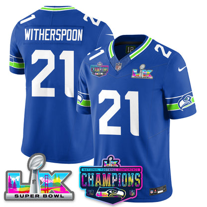 Women's SEA 2025 Vapor Limited Jersey - NFC Champions Limited Patch - All Stitched