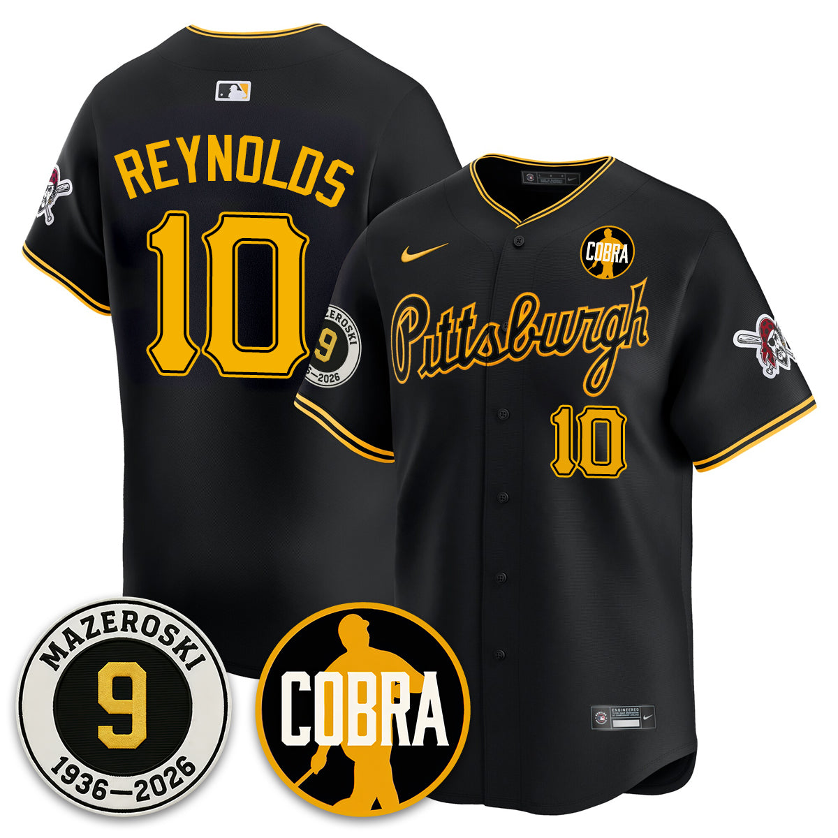 PIT Memories Vapor Limited Jersey - Bill Mazeroski Patch - All Stitched