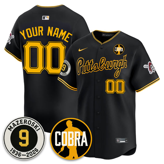 PIT Memories Vapor Limited Custom Jersey - Bill Mazeroski Patch - All Stitched