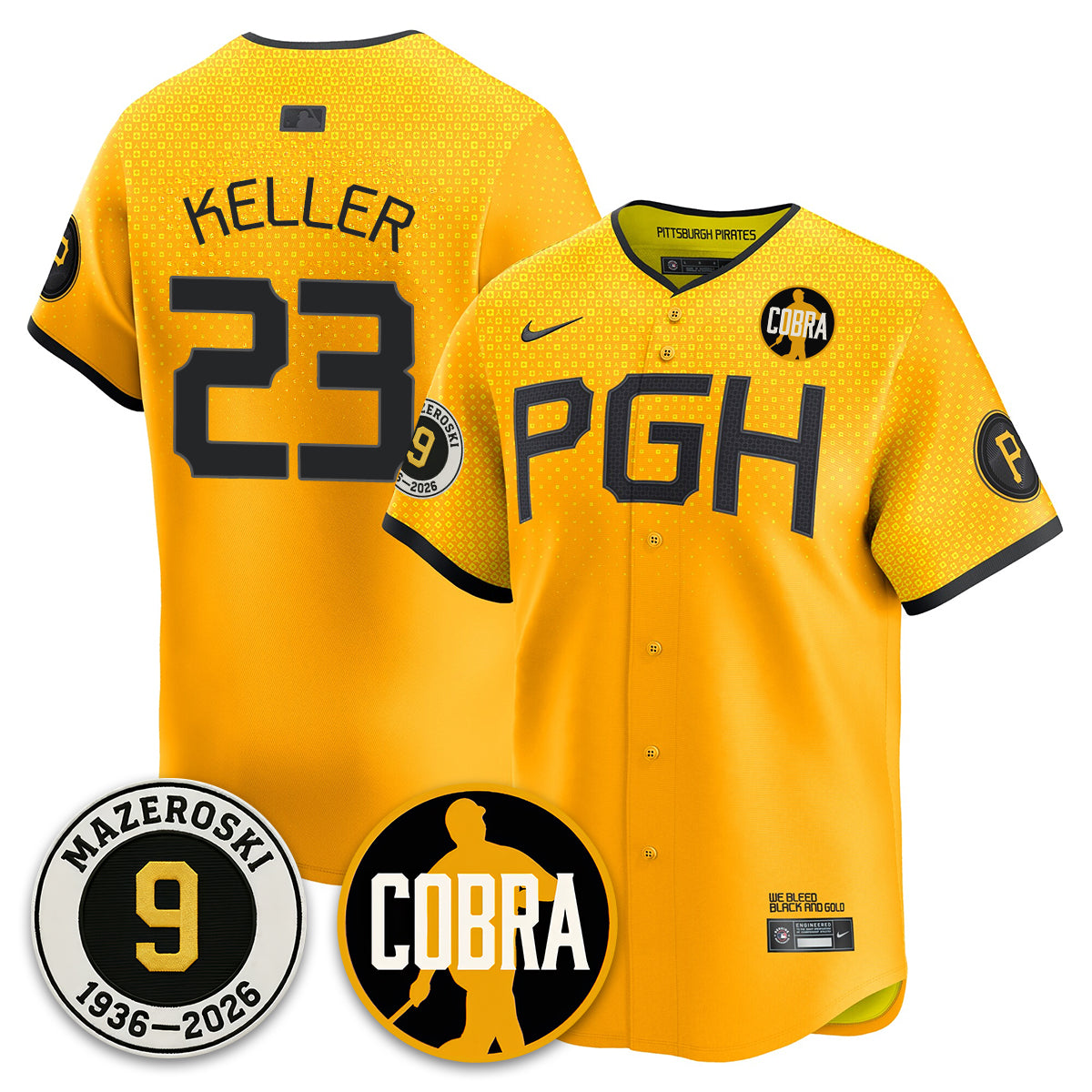 PIT Memories Vapor Limited Jersey - Bill Mazeroski Patch - All Stitched