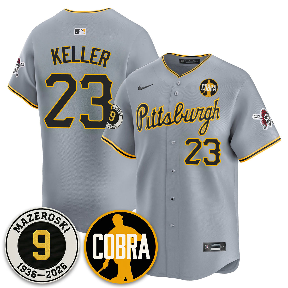 PIT Memories Vapor Limited Jersey - Bill Mazeroski Patch - All Stitched