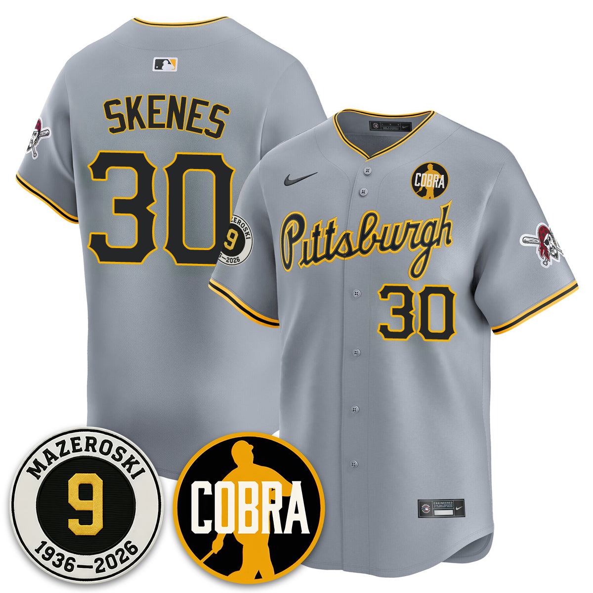 PIT Memories Vapor Limited Jersey - Bill Mazeroski Patch - All Stitched