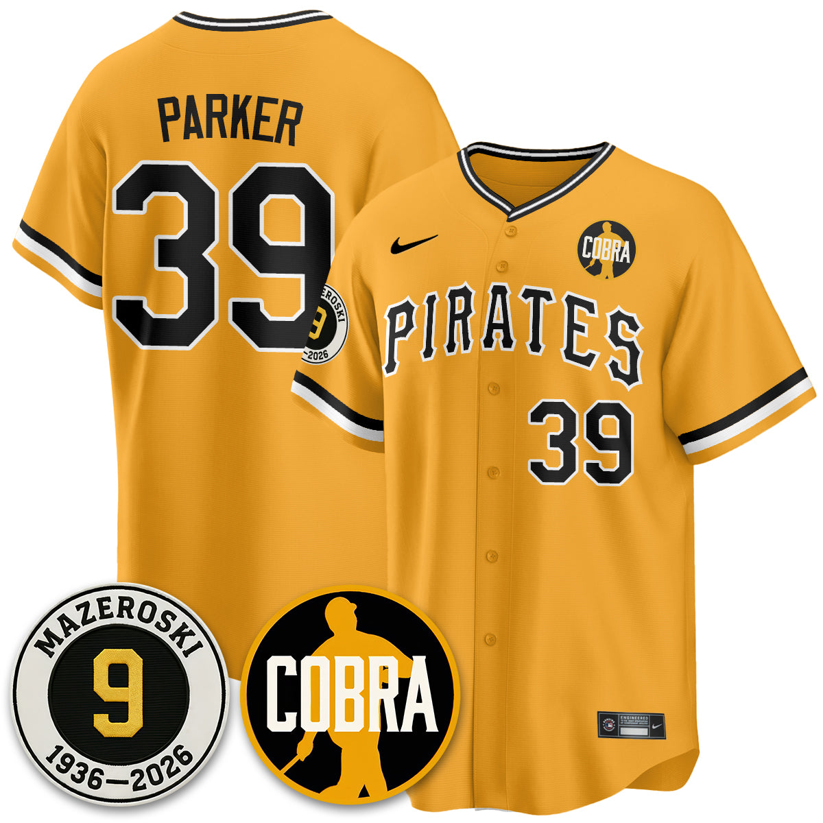 PIT Memories Vapor Limited Jersey - Bill Mazeroski Patch - All Stitched