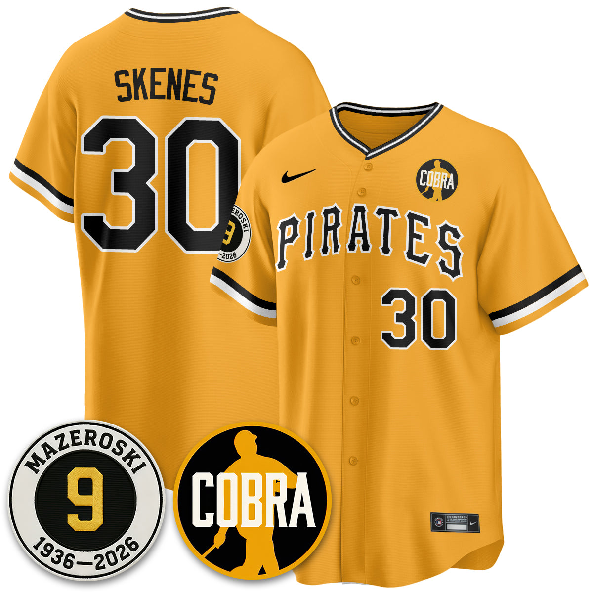 PIT Memories Vapor Limited Jersey - Bill Mazeroski Patch - All Stitched