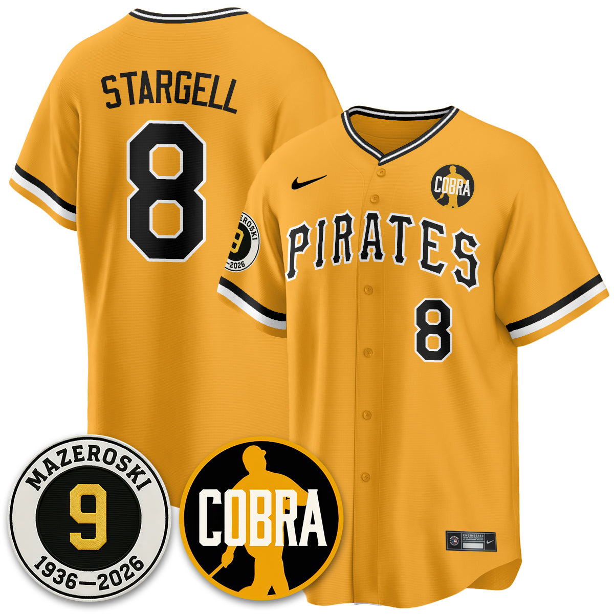 PIT Memories Vapor Limited Jersey - Bill Mazeroski Patch - All Stitched