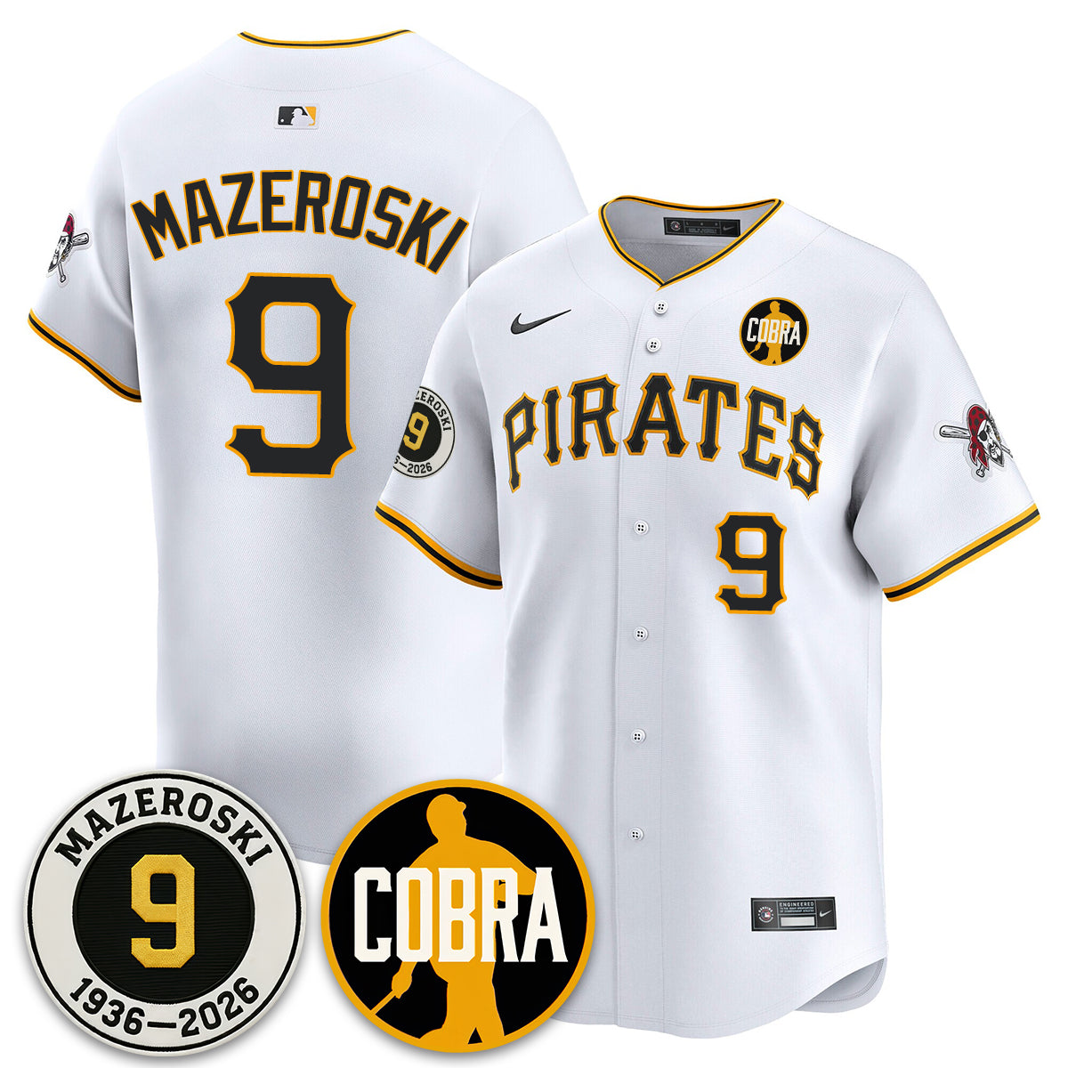PIT Memories Vapor Limited Jersey - Bill Mazeroski Patch - All Stitched