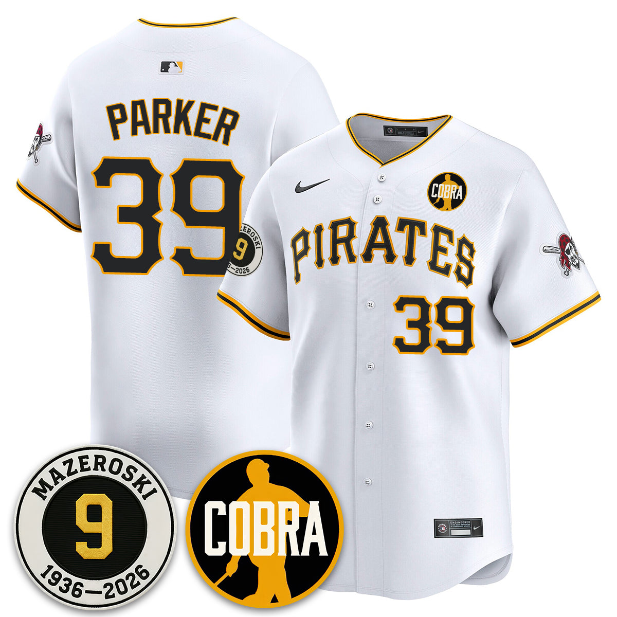 PIT Memories Vapor Limited Jersey - Bill Mazeroski Patch - All Stitched