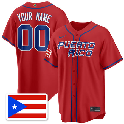 Custom Puerto Rico Baseball 2026 World Baseball Classic Limited Jersey - All Stitched