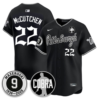 PIT Memories Vapor Limited Gothic Jersey - Bill Mazeroski Patch - All Stitched