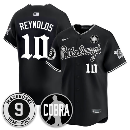 PIT Memories Vapor Limited Gothic Jersey - Bill Mazeroski Patch - All Stitched