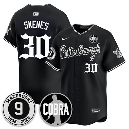 PIT Memories Vapor Limited Gothic Jersey - Bill Mazeroski Patch - All Stitched