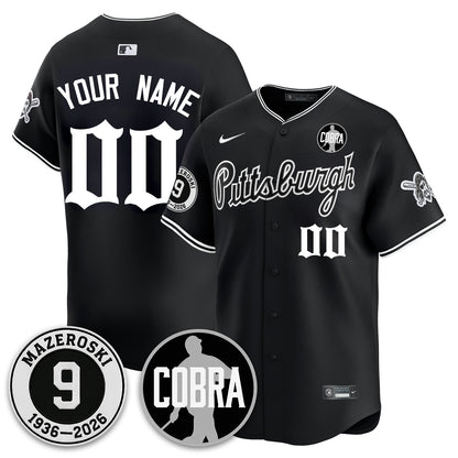 PIT Memories Vapor Limited Gothic Jersey - Bill Mazeroski Patch - All Stitched