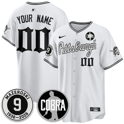 PIT Memories Vapor Limited Gothic Jersey - Bill Mazeroski Patch - All Stitched