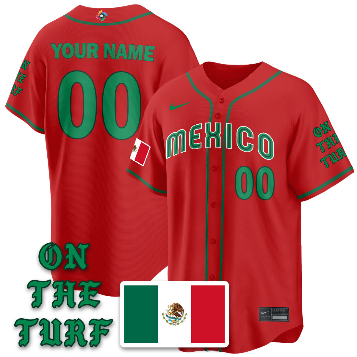 Custom Mexico Baseball x Born x Raised 2026 World Baseball Classic Limited Jersey - All Stitched