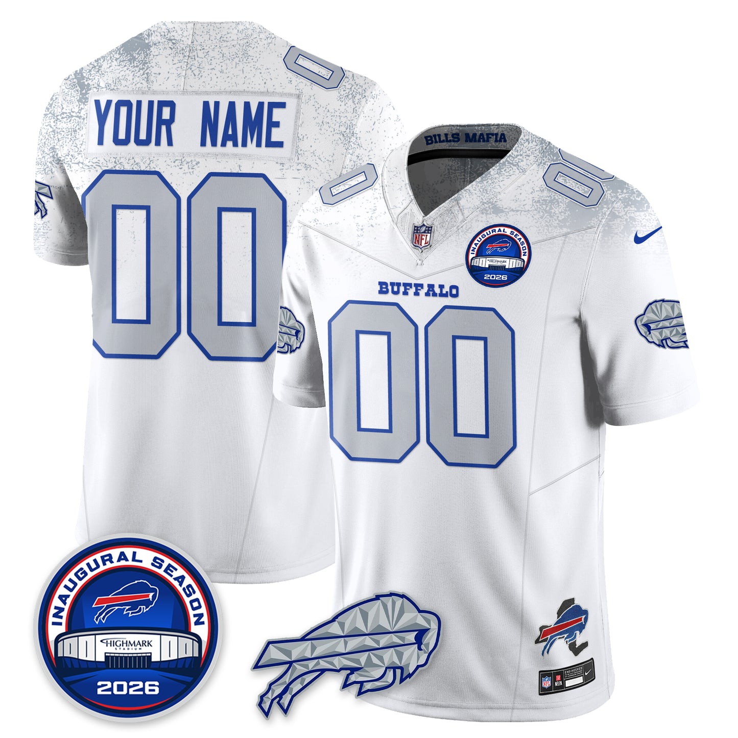 BUF 2026 Inaugural Season Patch Vapor Limited Jersey - All Stitched
