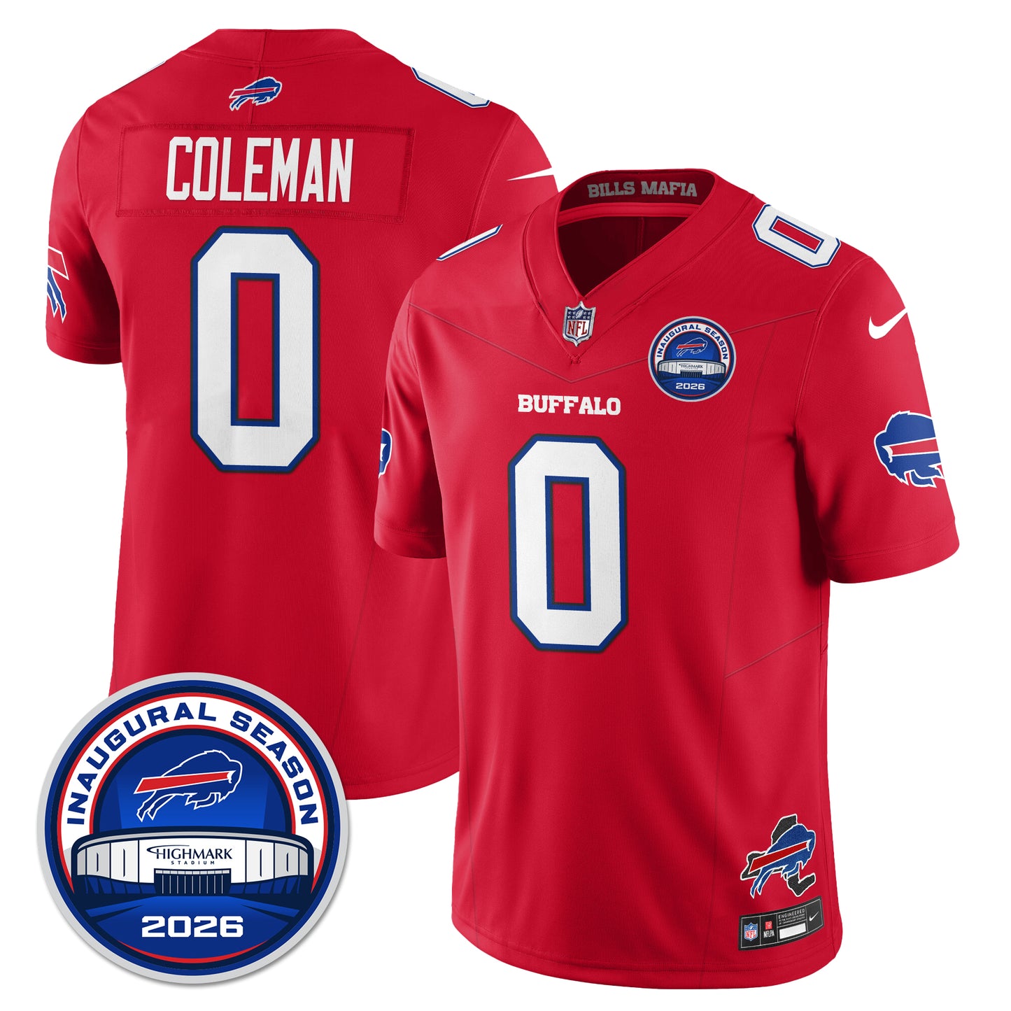 BUF 2026 Inaugural Season Patch Vapor Limited Jersey - All Stitched