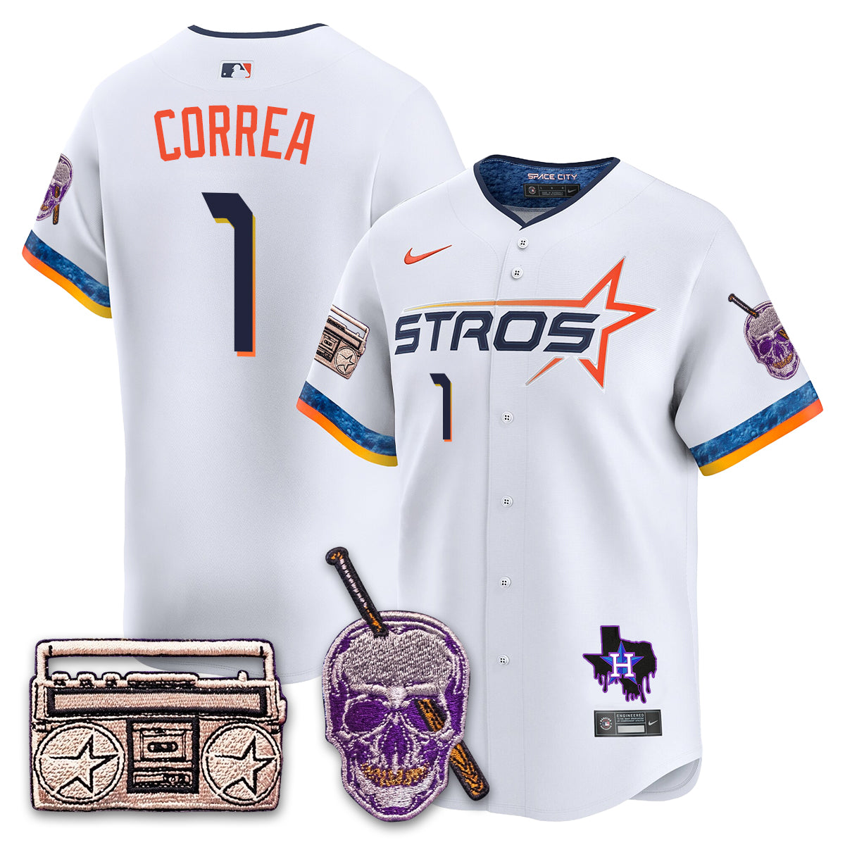 HOU DJ Screw Patch Vapor Premier Limited Jersey - All Stitched