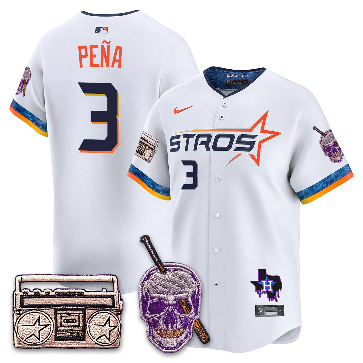 HOU DJ Screw Patch Vapor Premier Limited Jersey - All Stitched