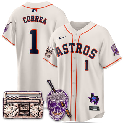 HOU DJ Screw Patch Vapor Premier Limited Jersey - All Stitched