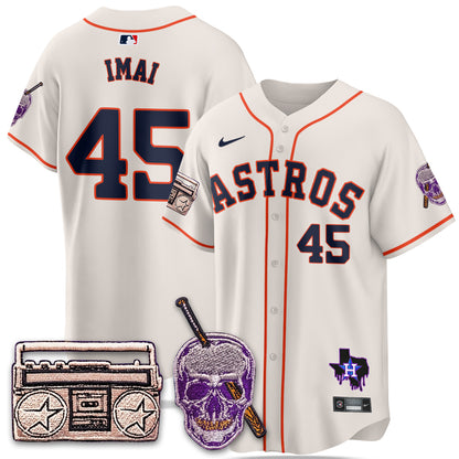 HOU DJ Screw Patch Vapor Premier Limited Jersey - All Stitched