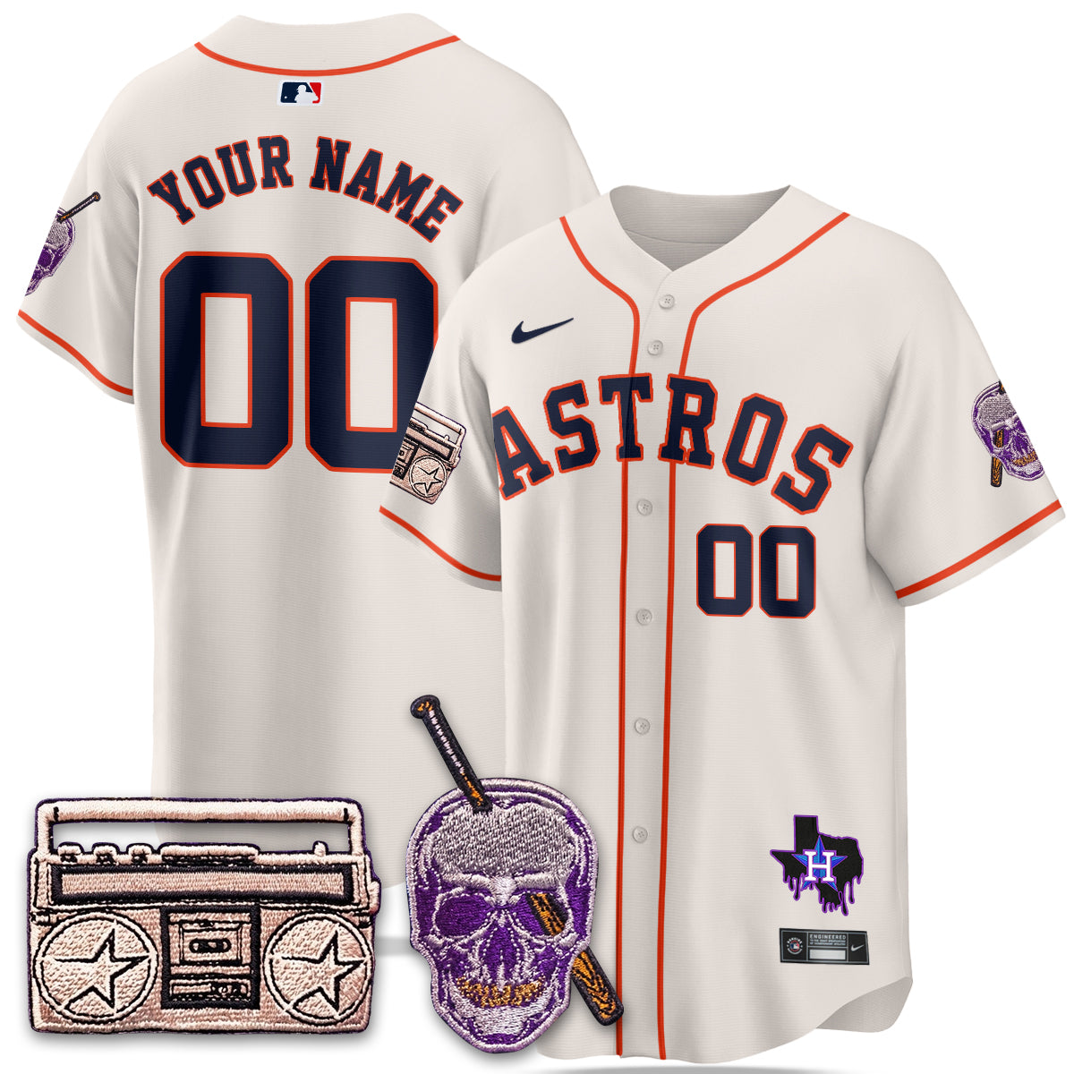 HOU DJ Screw Patch Vapor Premier Limited Jersey - All Stitched