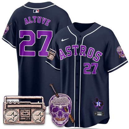 HOU DJ Screw Patch Vapor Premier Limited Jersey - All Stitched
