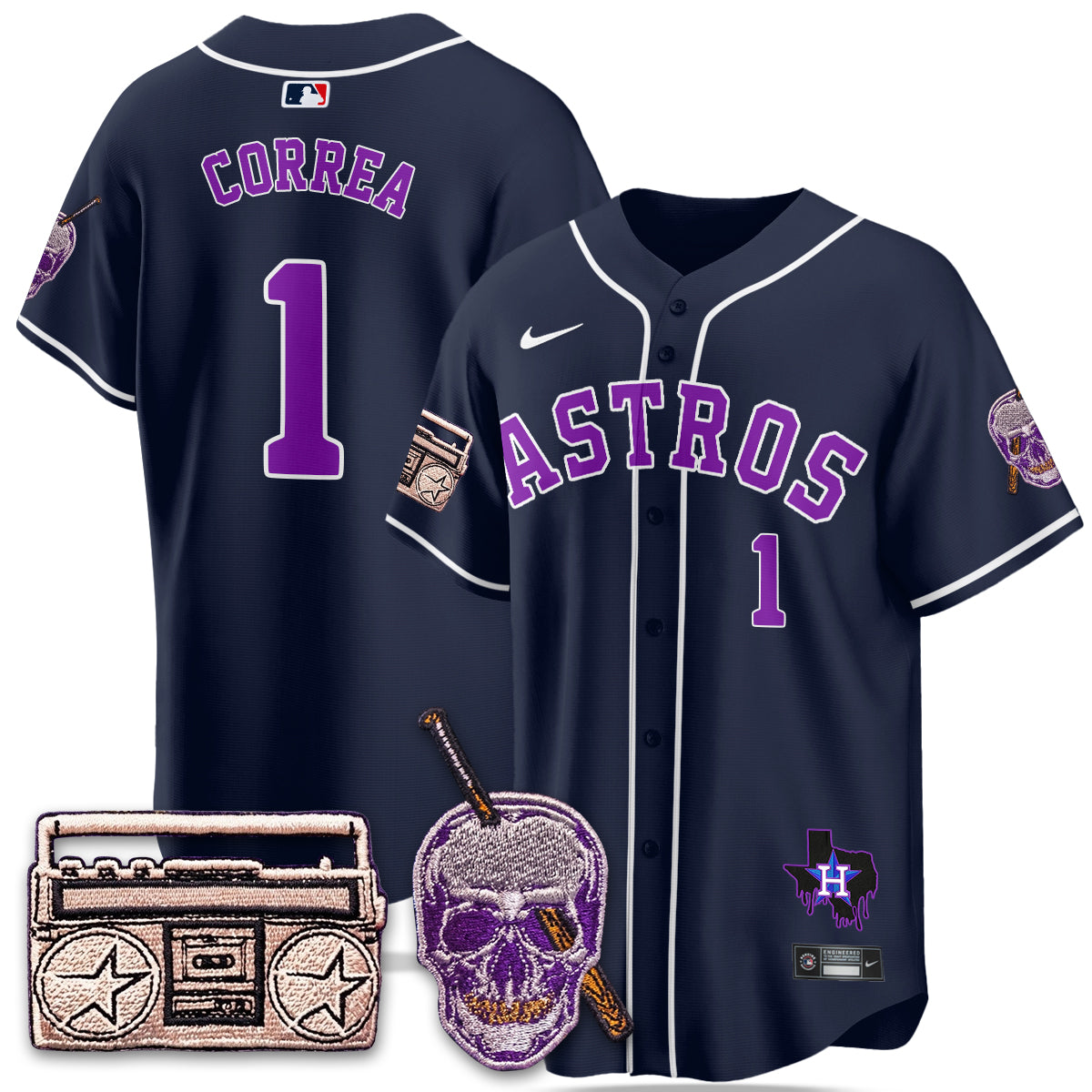 HOU DJ Screw Patch Vapor Premier Limited Jersey - All Stitched