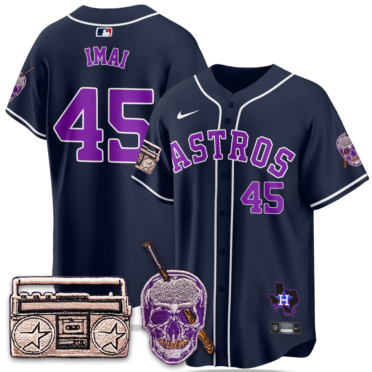 HOU DJ Screw Patch Vapor Premier Limited Jersey - All Stitched