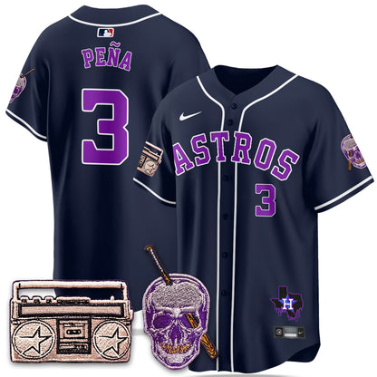 HOU DJ Screw Patch Vapor Premier Limited Jersey - All Stitched