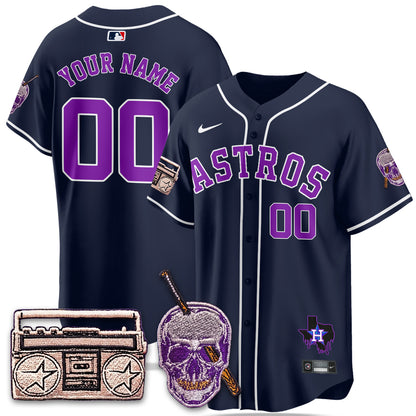 HOU DJ Screw Patch Vapor Premier Limited Custom Jersey - All Stitched