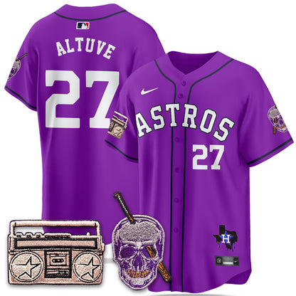 HOU DJ Screw Patch Vapor Premier Limited Jersey - All Stitched