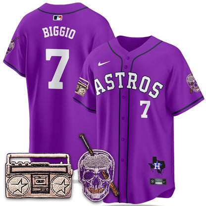 HOU DJ Screw Patch Vapor Premier Limited Jersey - All Stitched