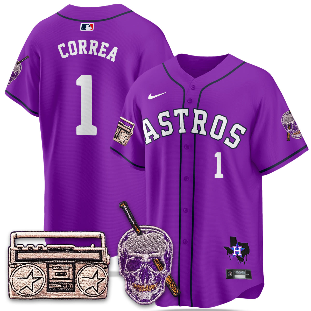 HOU DJ Screw Patch Vapor Premier Limited Jersey - All Stitched