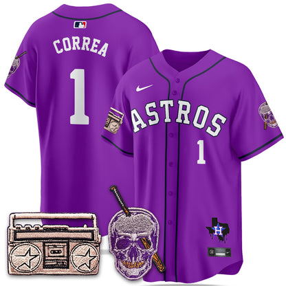 HOU DJ Screw Patch Vapor Premier Limited Jersey - All Stitched