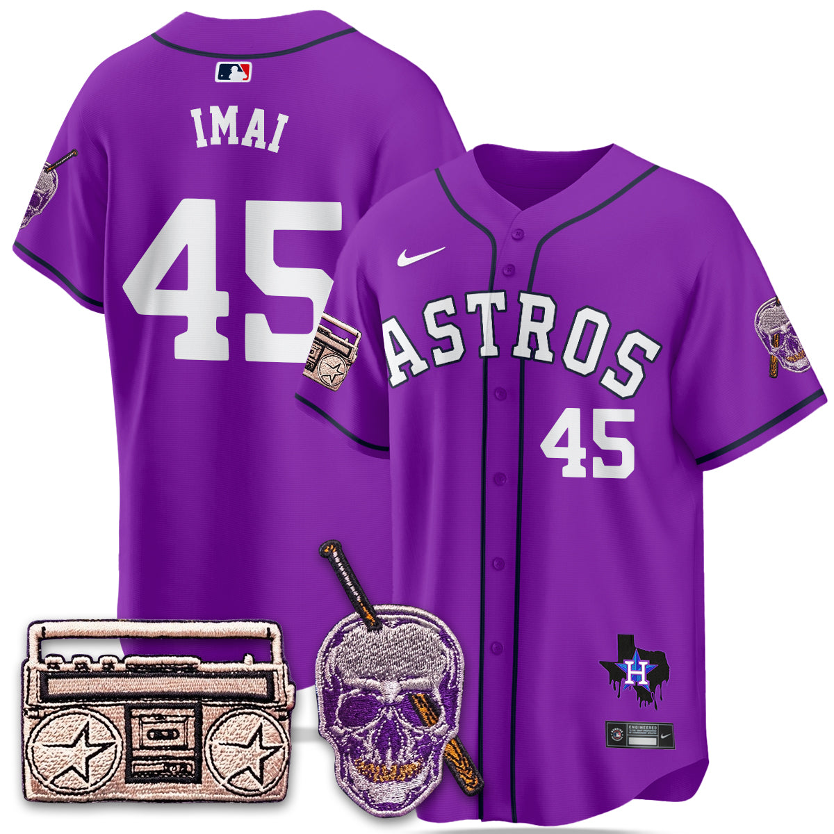 HOU DJ Screw Patch Vapor Premier Limited Jersey - All Stitched