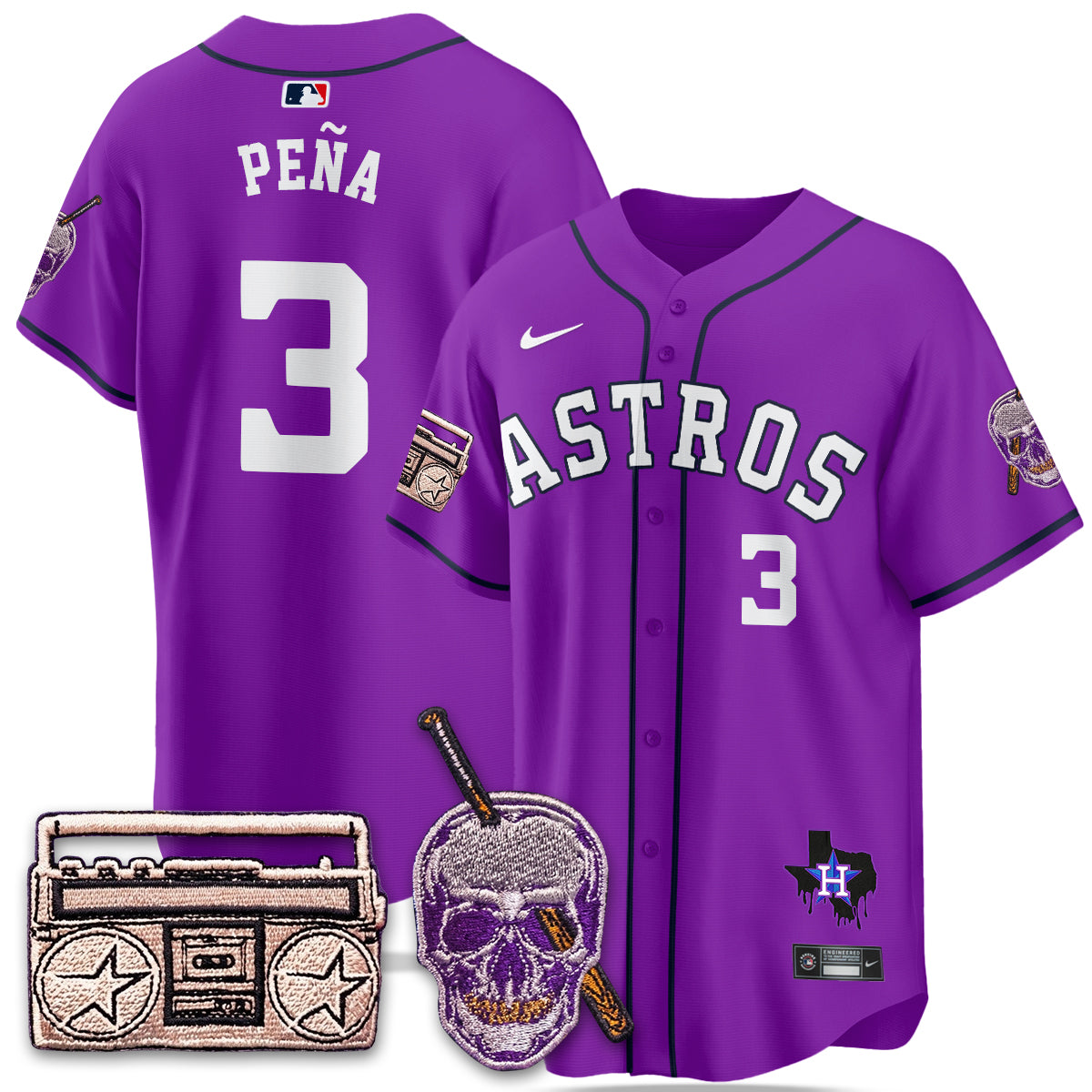 HOU DJ Screw Patch Vapor Premier Limited Jersey - All Stitched