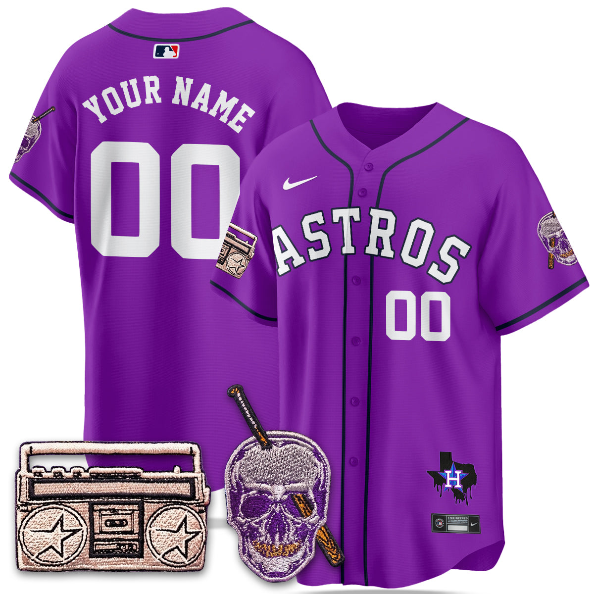 HOU DJ Screw Patch Vapor Premier Limited Jersey - All Stitched