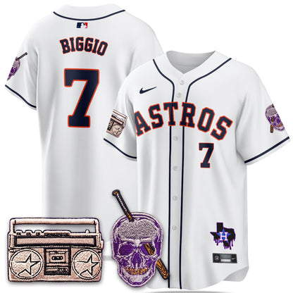 HOU DJ Screw Patch Vapor Premier Limited Jersey - All Stitched