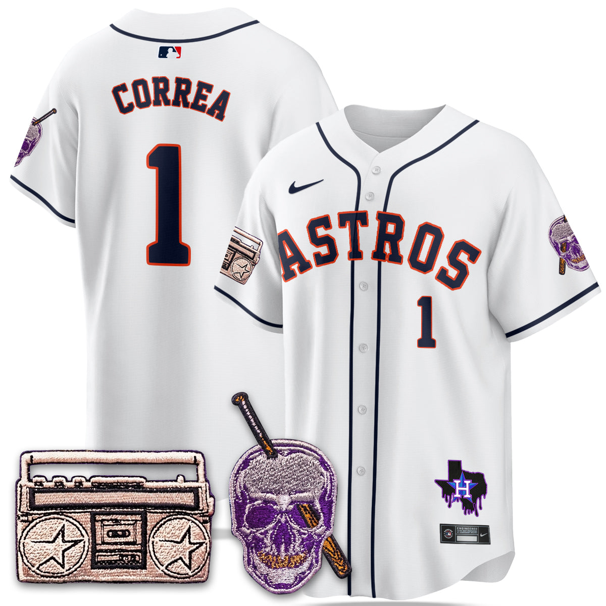 HOU DJ Screw Patch Vapor Premier Limited Jersey - All Stitched