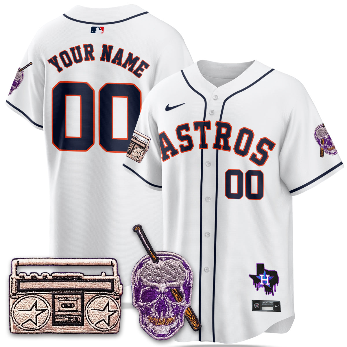 HOU DJ Screw Patch Vapor Premier Limited Custom Jersey - All Stitched