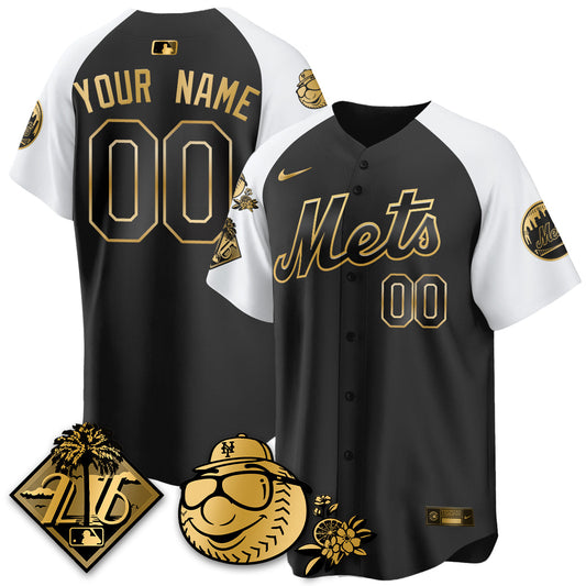 Custom NYM 2026 Spring Training Vapor Limited Gold Jersey - Stitched