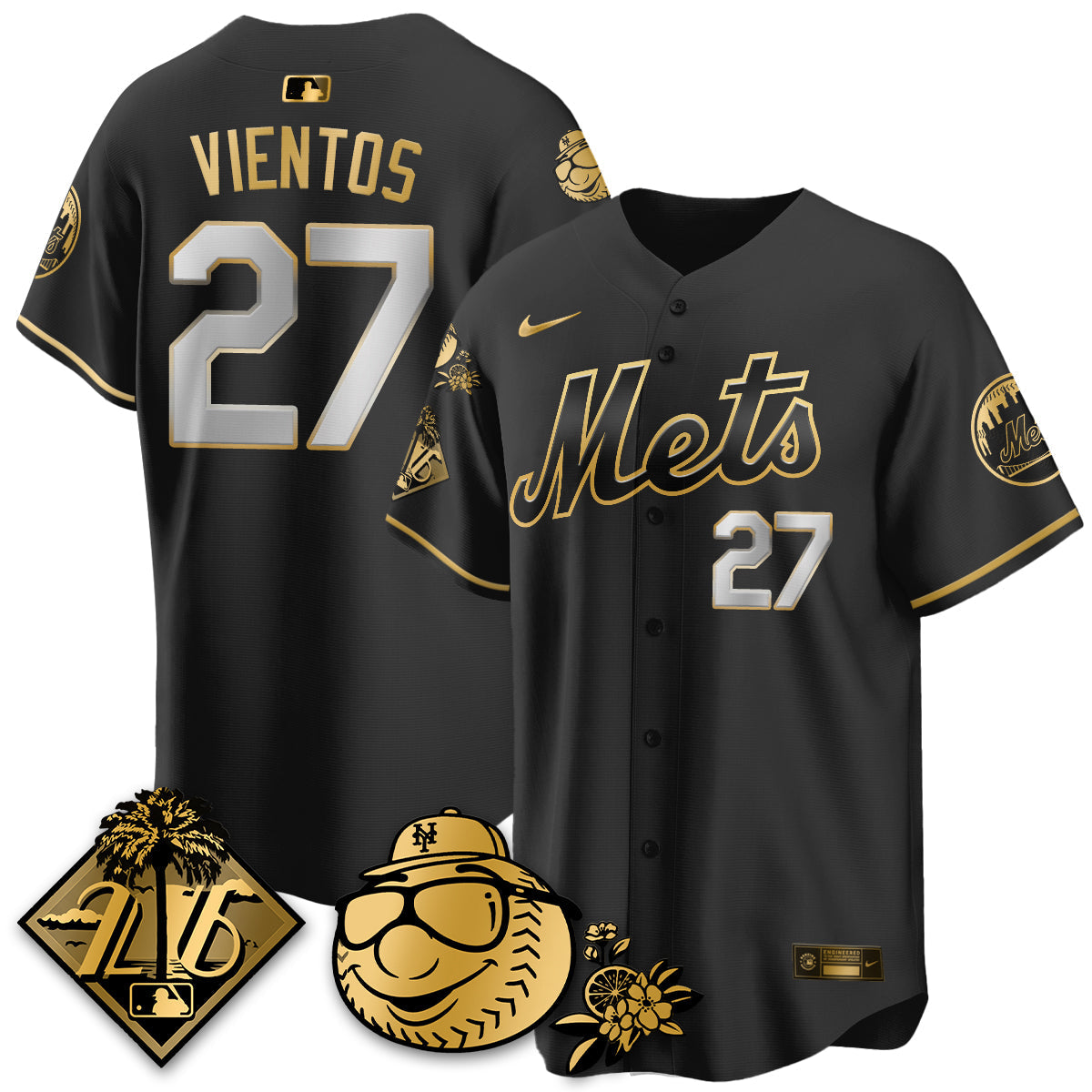 NYM 2026 Spring Training Vapor Limited Gold Jersey - All Stitched
