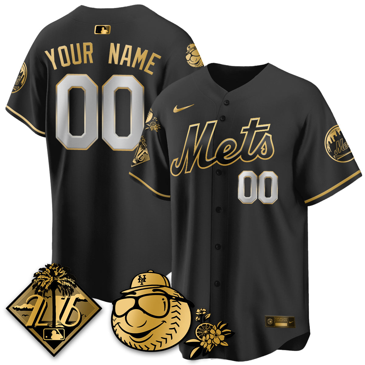 NYM 2026 Spring Training Vapor Limited Gold Jersey - All Stitched