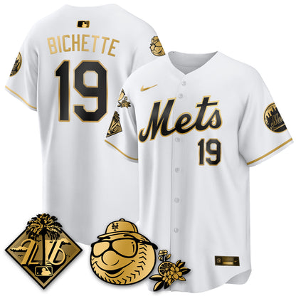 NYM 2026 Spring Training Vapor Limited Gold Jersey - All Stitched