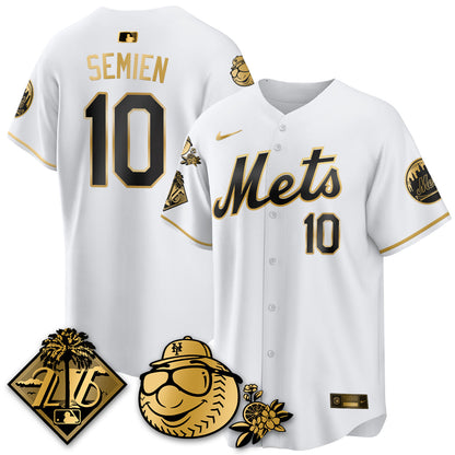 NYM 2026 Spring Training Vapor Limited Gold Jersey - All Stitched